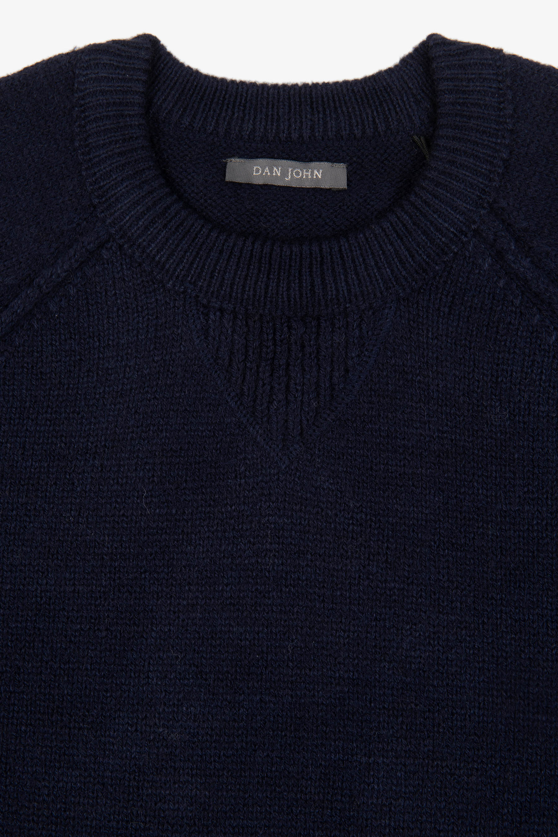 Maglia raglan lambswool blu-Dan John