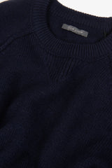 Maglia raglan lambswool blu-Dan John