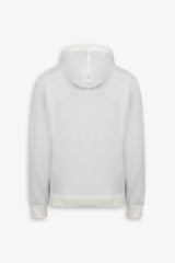 Maglia taglio felpa full zip con cappuccio panna-Dan John