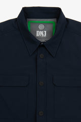 Overshirt in ripstop tecnica DNJ blu-Dan John