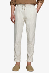 Pantalaccio da abito a righe ecru-Dan John