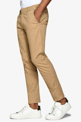 Pantalone chino armaturato sabbia slim-Dan John