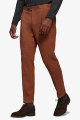 Pantaloni da abito con pinces e cinturini biscotto-Dan John