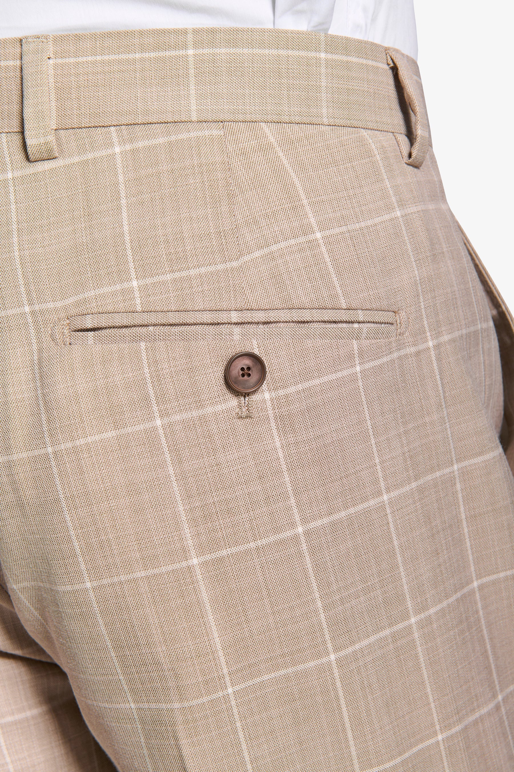 Pantalone da abito finestrato beige-Dan John