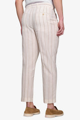 Pantalone da abito gessato panna "Capri"-Dan John