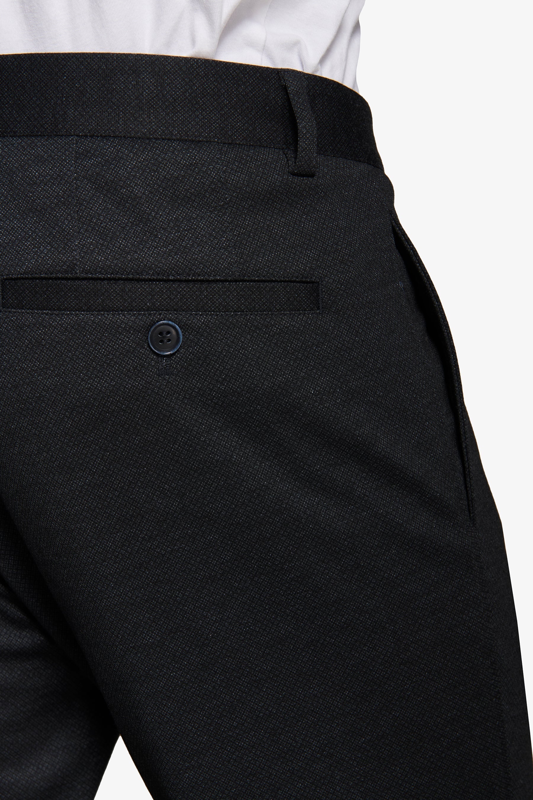 Pantaloni in jersey stretch microfantasia blu-Dan John