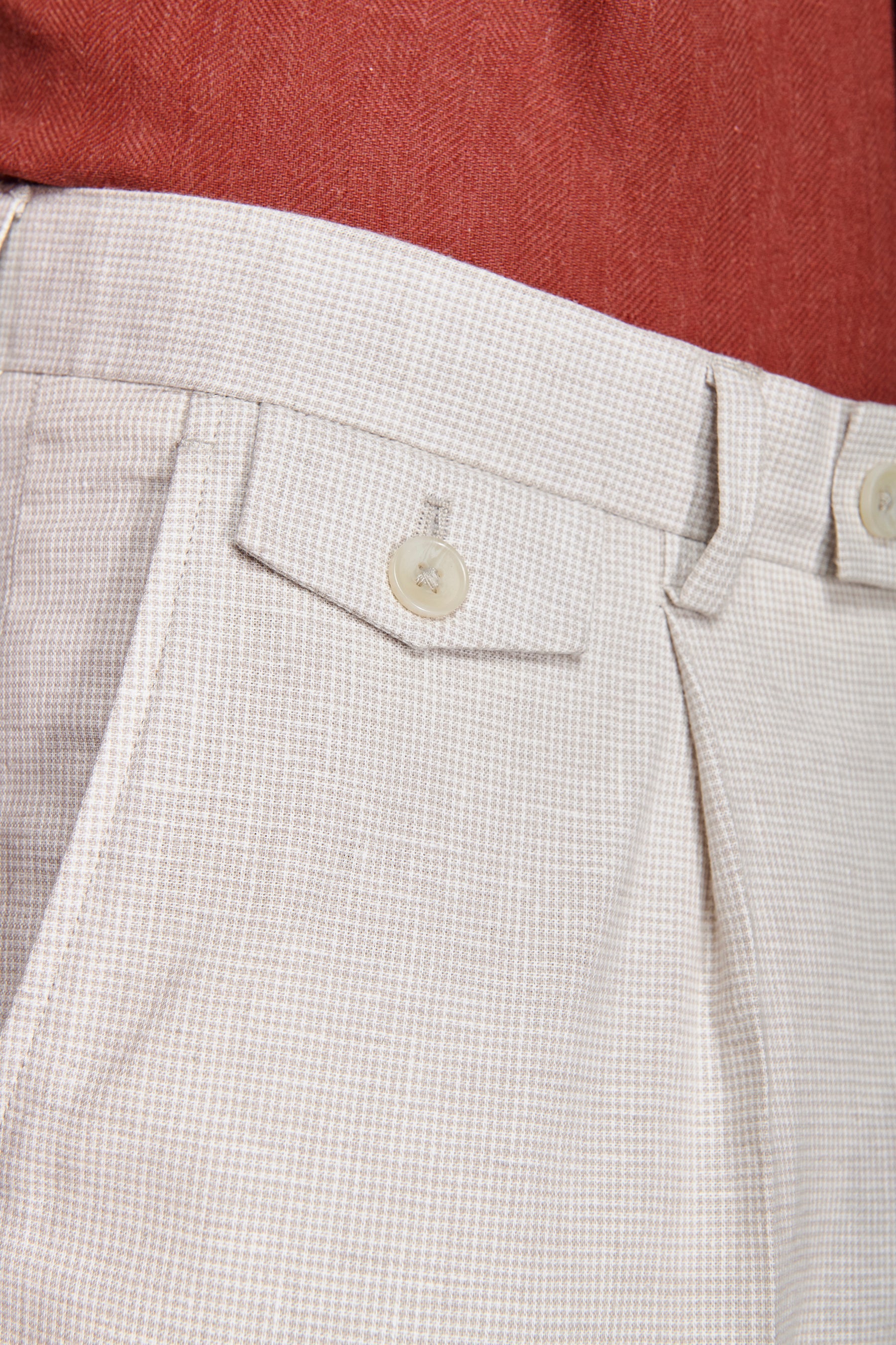 Pantaloni da abito pied de poule grigio chiaro-Dan John