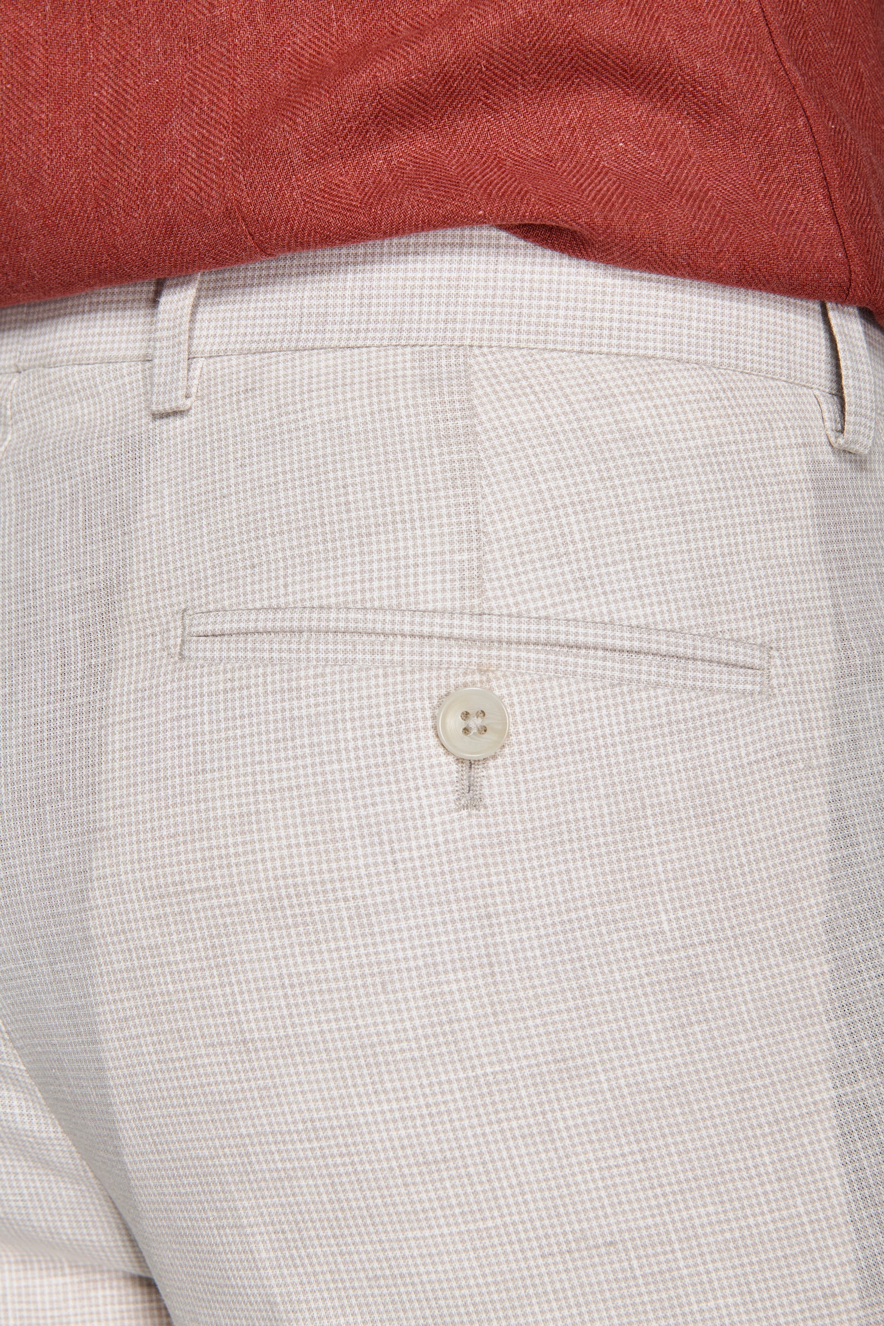 Pantaloni da abito pied de poule grigio chiaro-Dan John