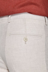 Pantaloni da abito pied de poule grigio chiaro-Dan John