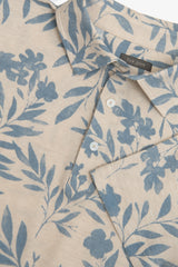 Polo in piquet fantasia fiore celeste-Dan John