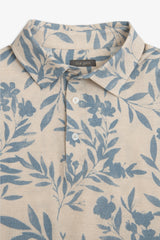 Polo in piquet fantasia fiore celeste-Dan John
