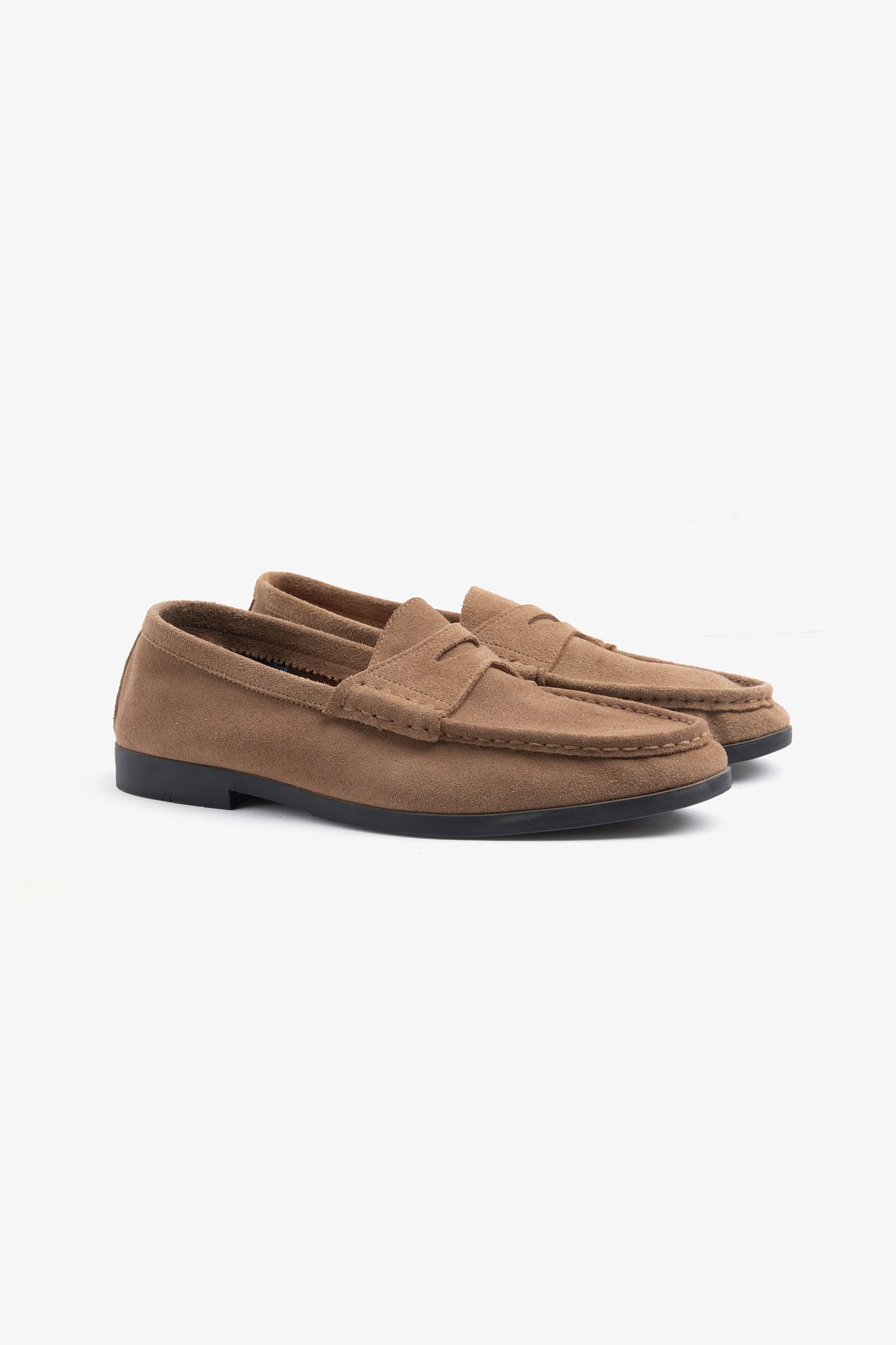 Mocassino scamosciato bocca di leone beige-Dan John
