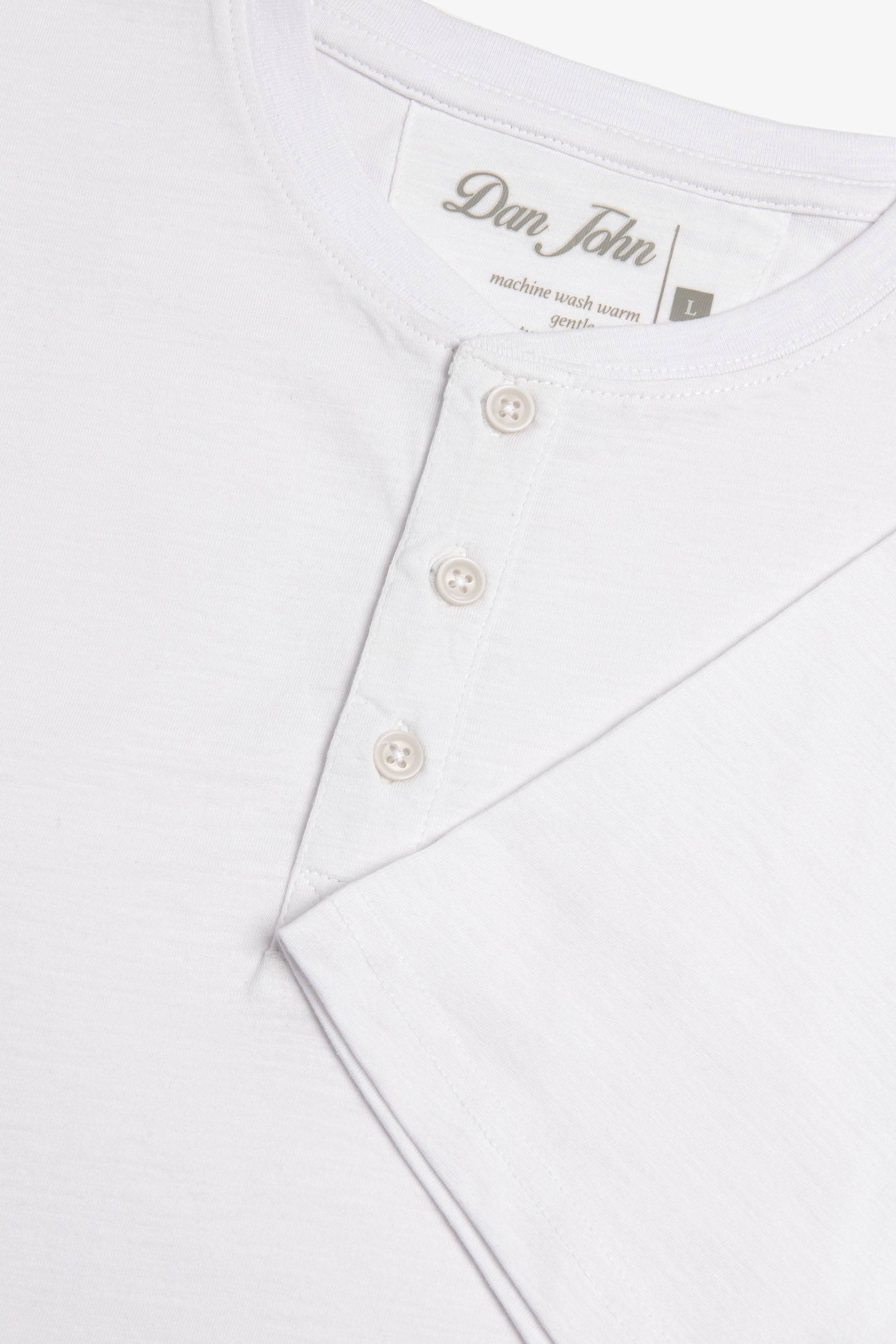 T-shirt chester effetto fiammato bianco-Dan John