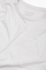 T-shirt girocollo con taschino bianca-Dan John