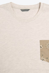 T-shirt girocollo con taschino fantasia corda-Dan John