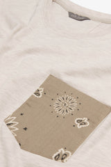 T-shirt girocollo con taschino fantasia corda-Dan John