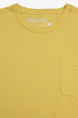 T-shirt girocollo con taschino gialla-Dan John