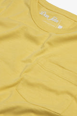 T-shirt girocollo con taschino gialla-Dan John