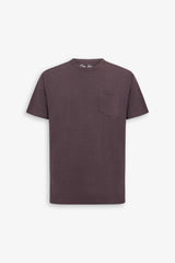 T-shirt girocollo con taschino melanzana-Dan John