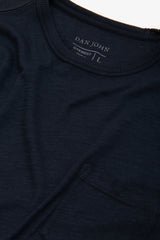 T-shirt girocollo con taschino navy-Dan John
