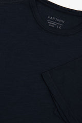 T-shirt girocollo con taschino navy-Dan John