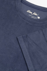 T-shirt girocollo effetto spugna indaco-Dan John