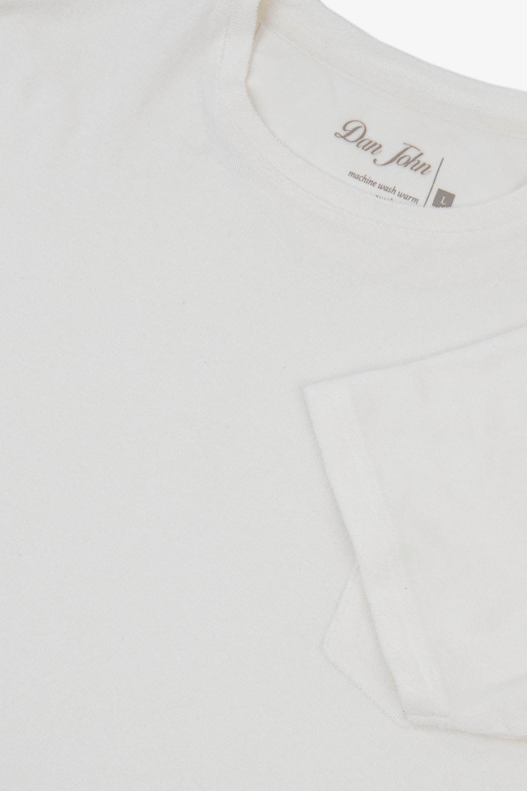 T-shirt girocollo effetto spugna papiro-Dan John