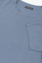T-shirt in maglia nido d'ape celeste-Dan John