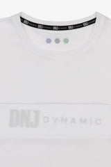 T-shirt inserto rete con logo bianca DNJ-Dan John