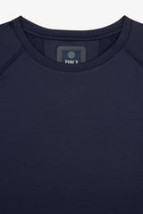 T-shirt micro scacchi DNJ blu-Dan John