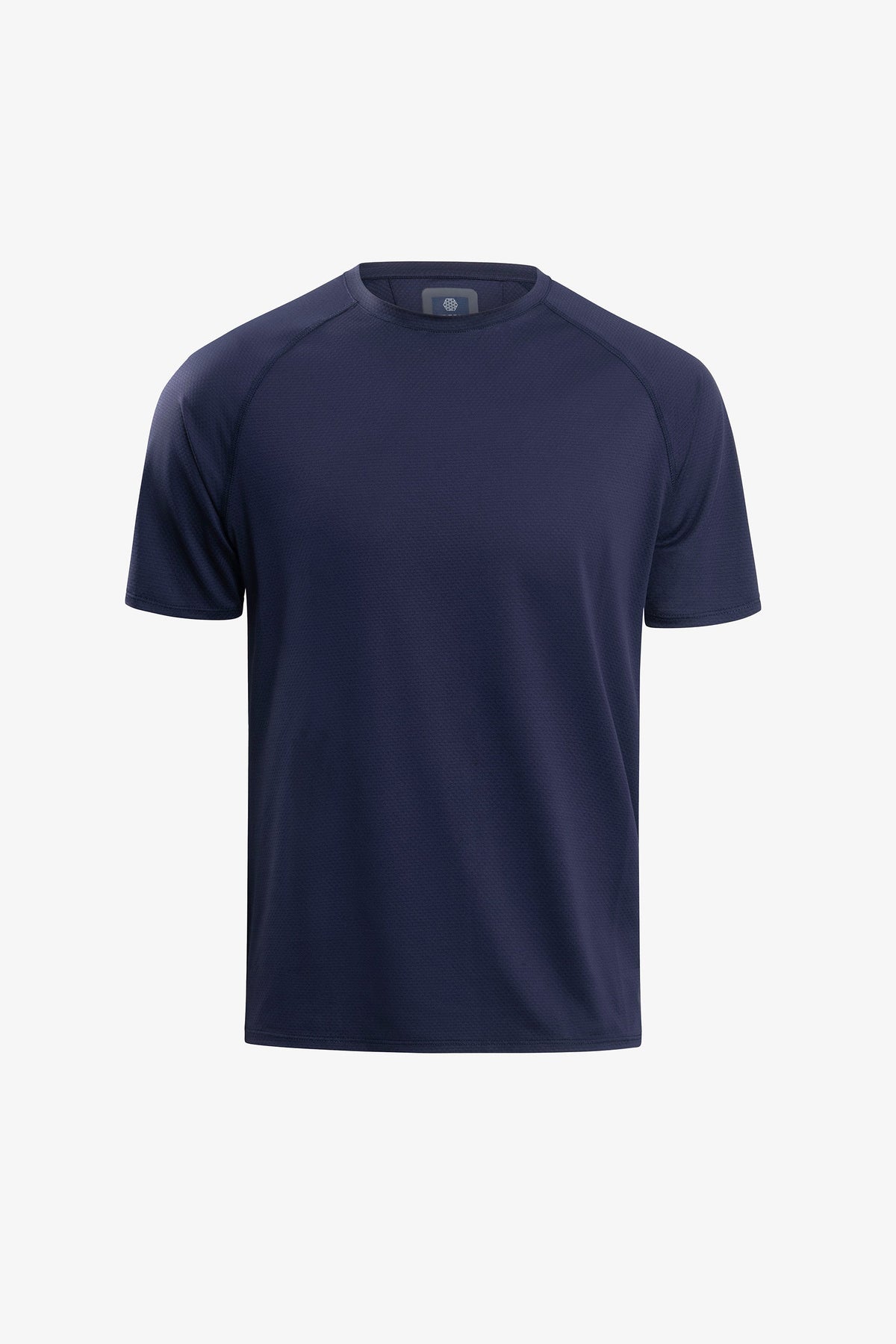 T-shirt micro scacchi DNJ blu-Dan John