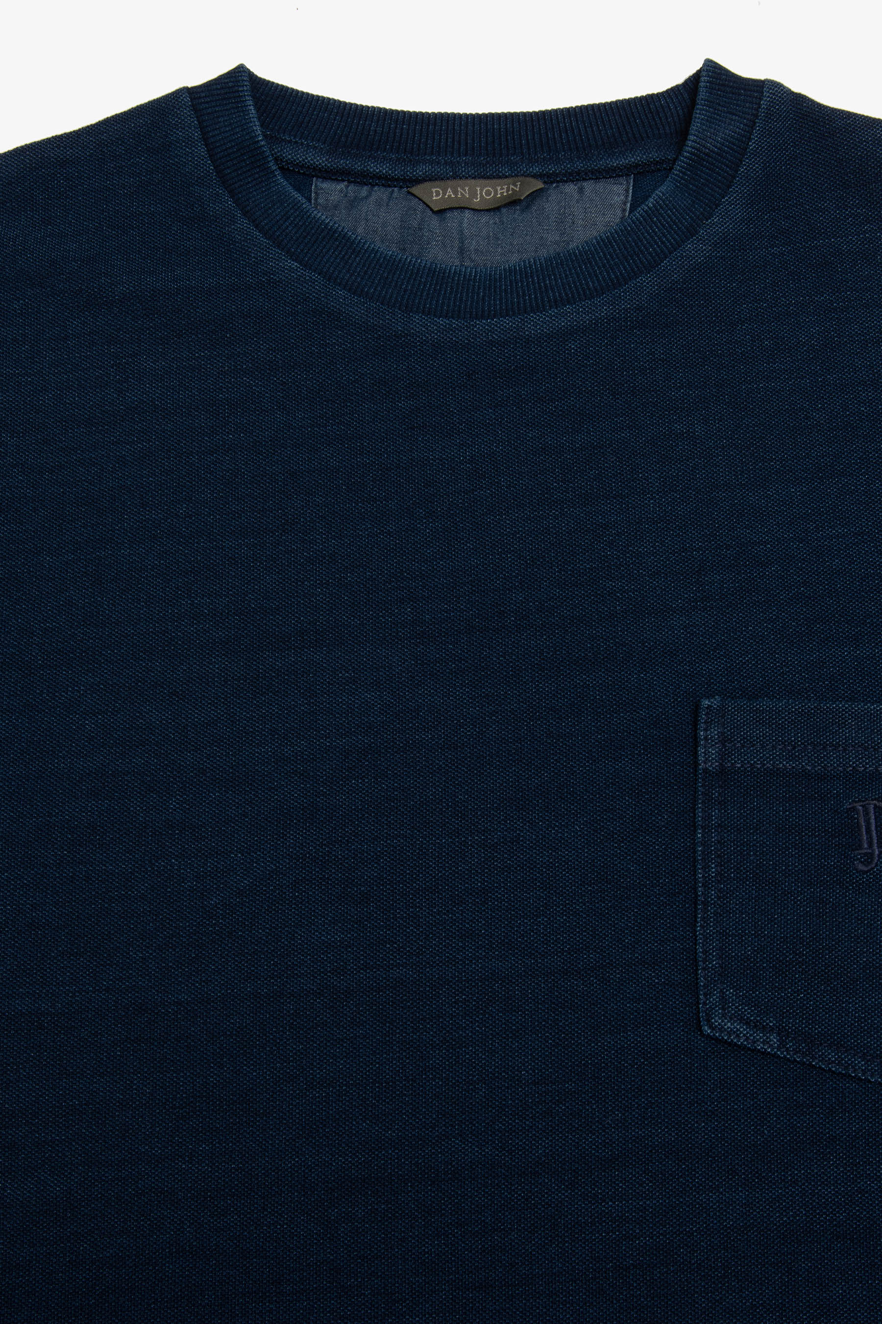 T-shirt piquet di cotone denim-Dan John