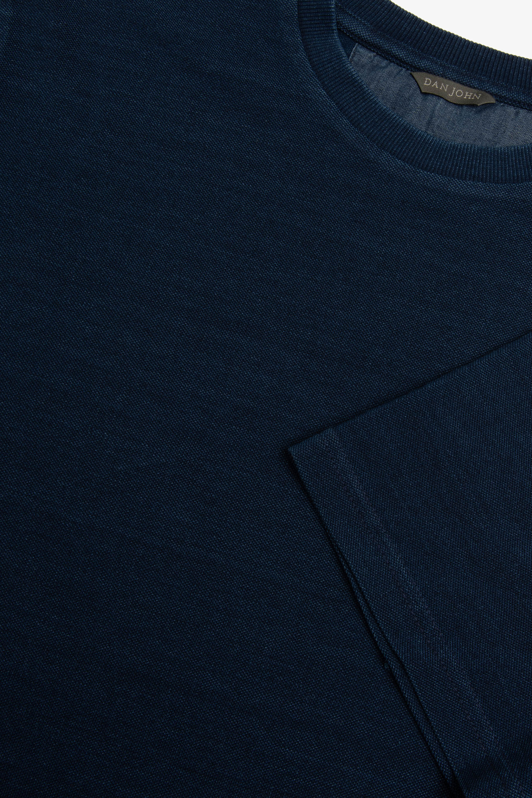 T-shirt piquet di cotone denim-Dan John