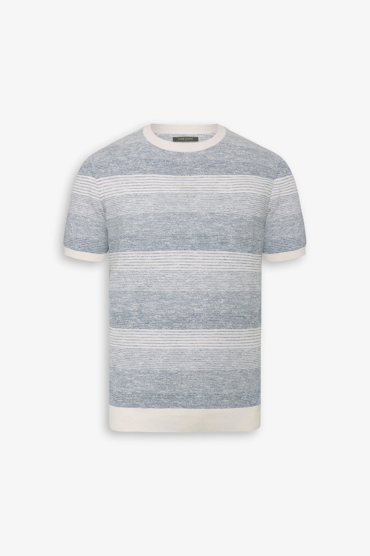T-shirt riga degradè navy-Dan John