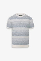 T-shirt riga degradè navy-Dan John