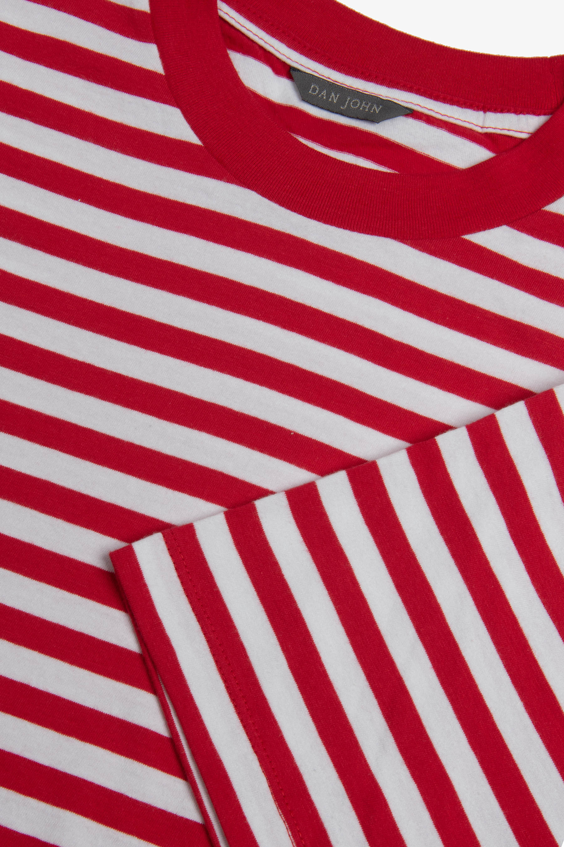T-shirt rigata rosso-Dan John