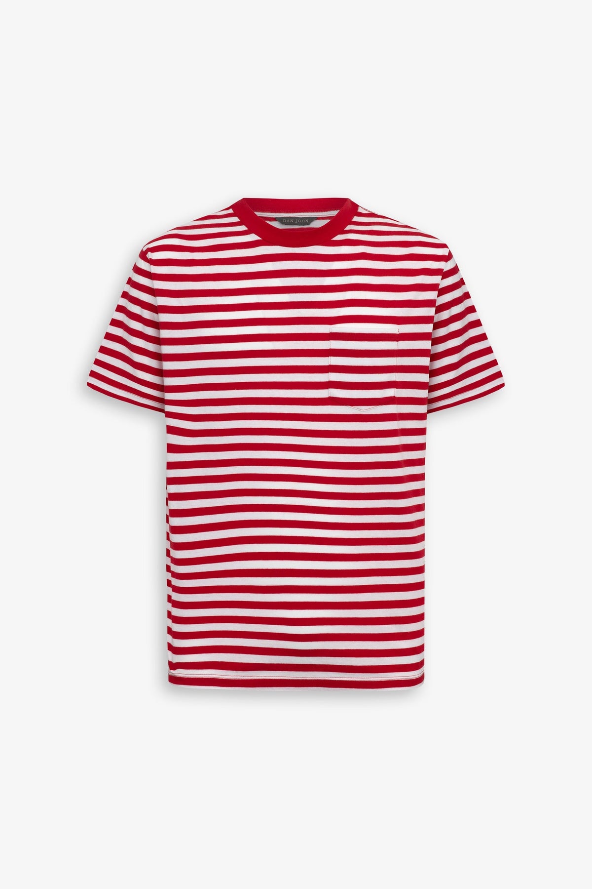T-shirt rigata rosso-Dan John