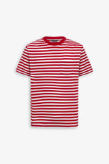 T-shirt rigata rosso-Dan John