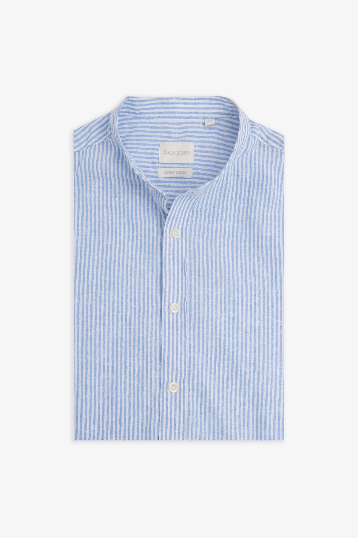 Light blue thin stripe Korean shirt