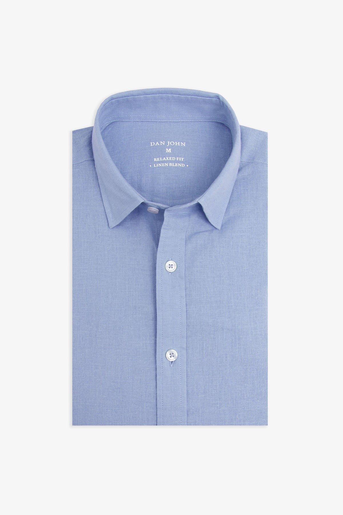 Light blue linen blend shirt