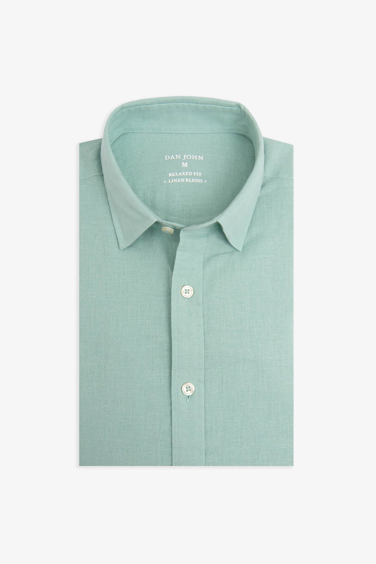 Mint linen blend shirt