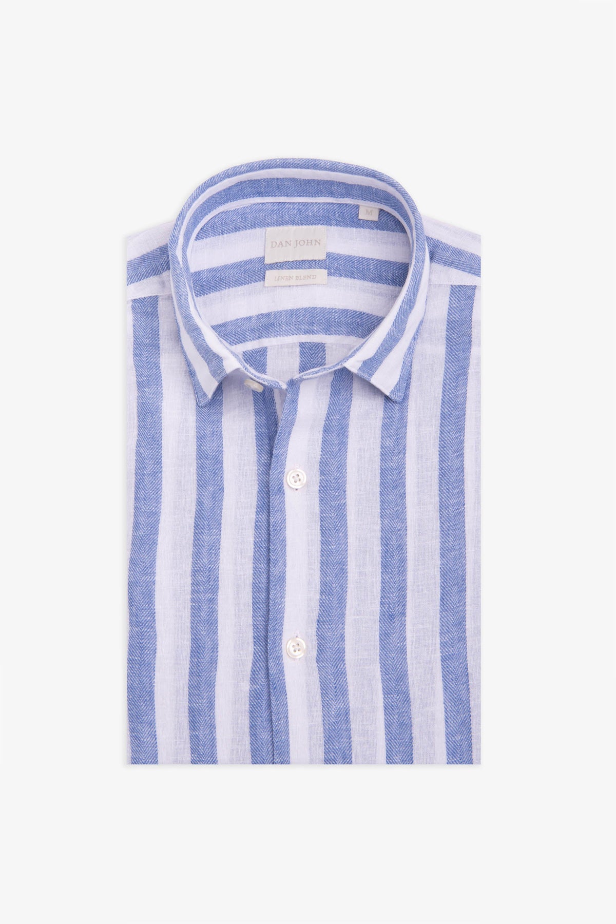 Camicia misto lino a righe larghe avion