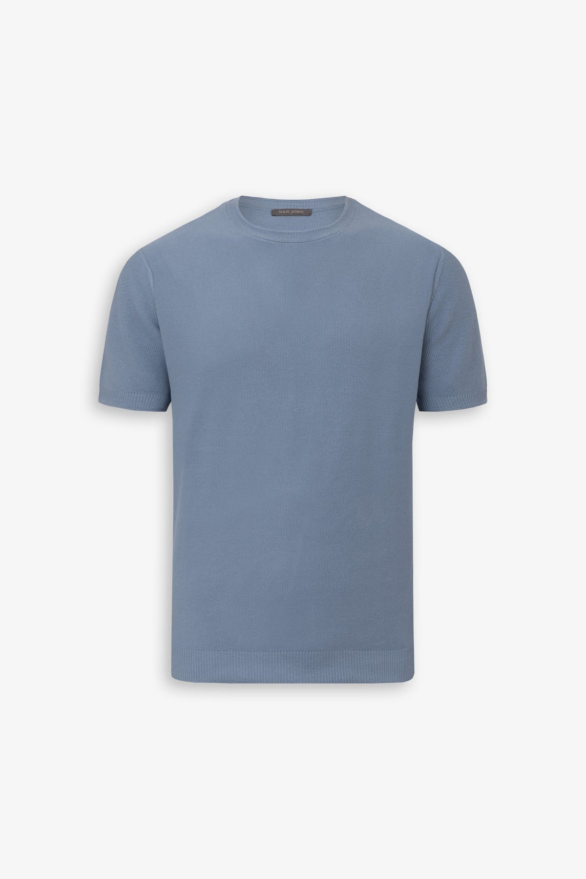 Light blue honeycomb knitted T-shirt