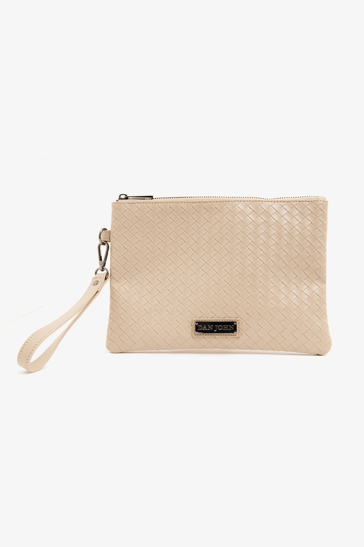 Pochette intrecciata beige