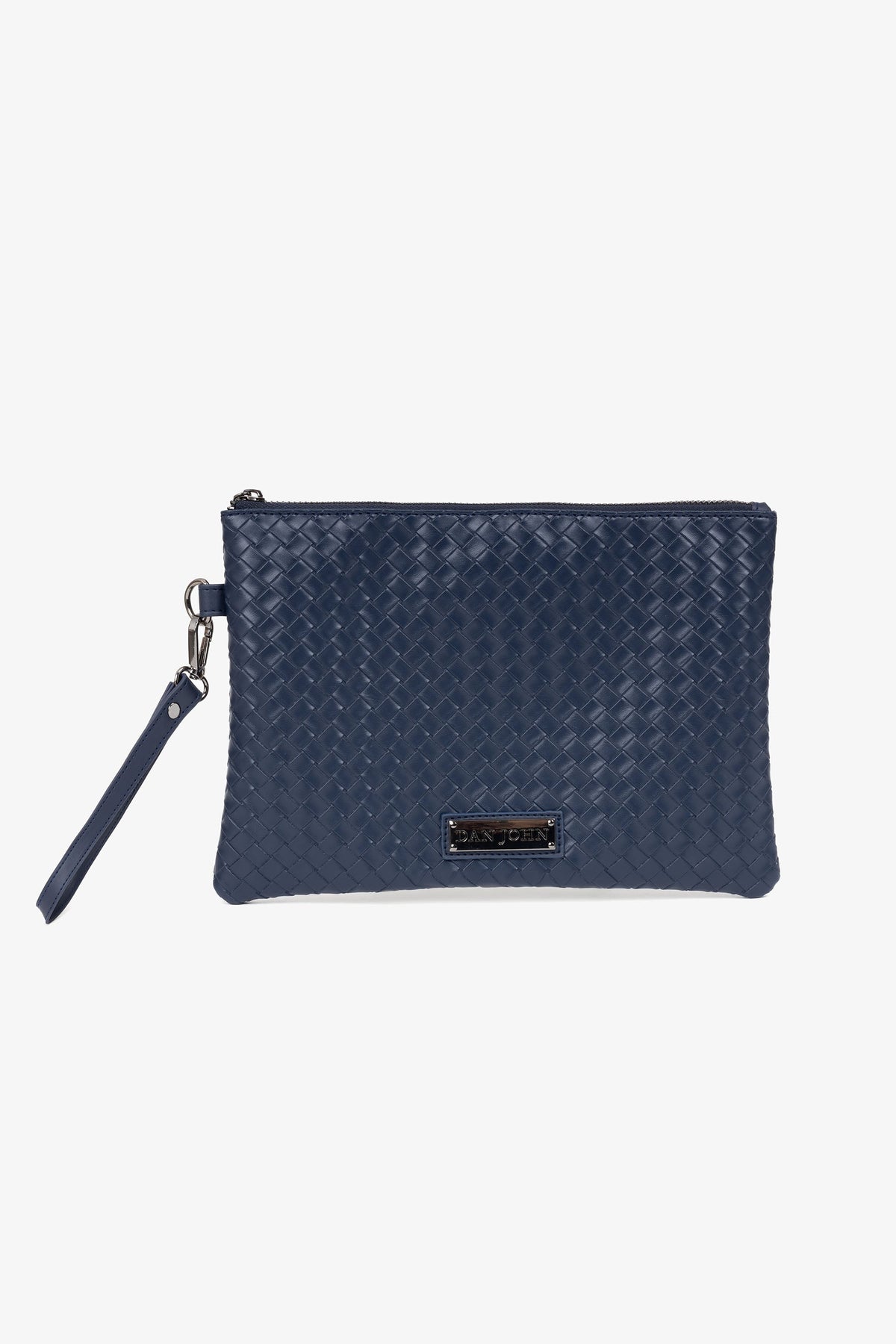 Pochette intrecciata blu