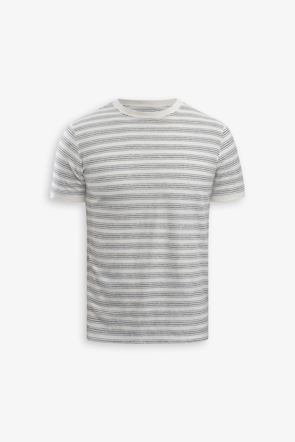 Fine navy striped T-shirt