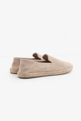Beige suede moccasin