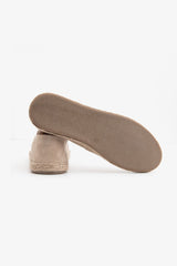Beige suede moccasin