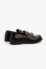 Dark brown college moccasin