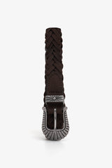 CINTURA TRECCIA SUEDE MORO-Dan John